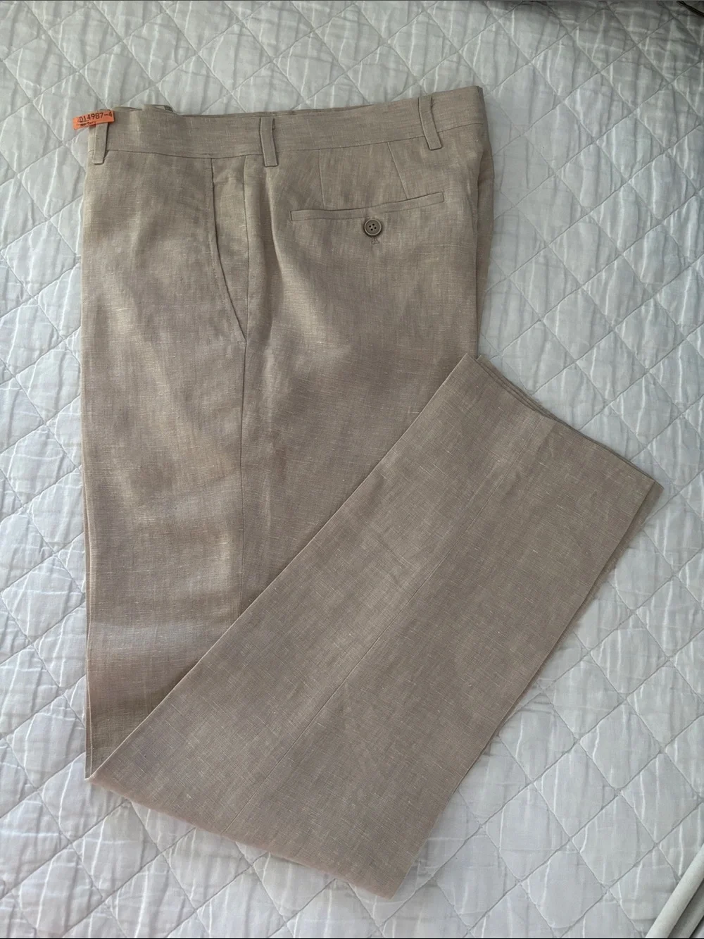 Bar III Men's Taupe Linen-Blend Dress Pants